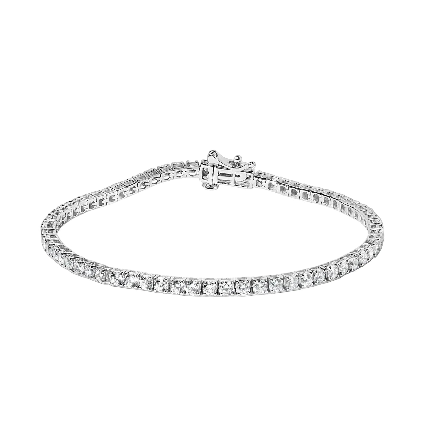 14K White Gold 3.0 Lab-Grown Diamond Tennis Bracelet