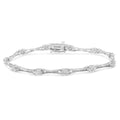 Sterling Silver 1/4 Carat Diamond Link Tennis Bracelet
