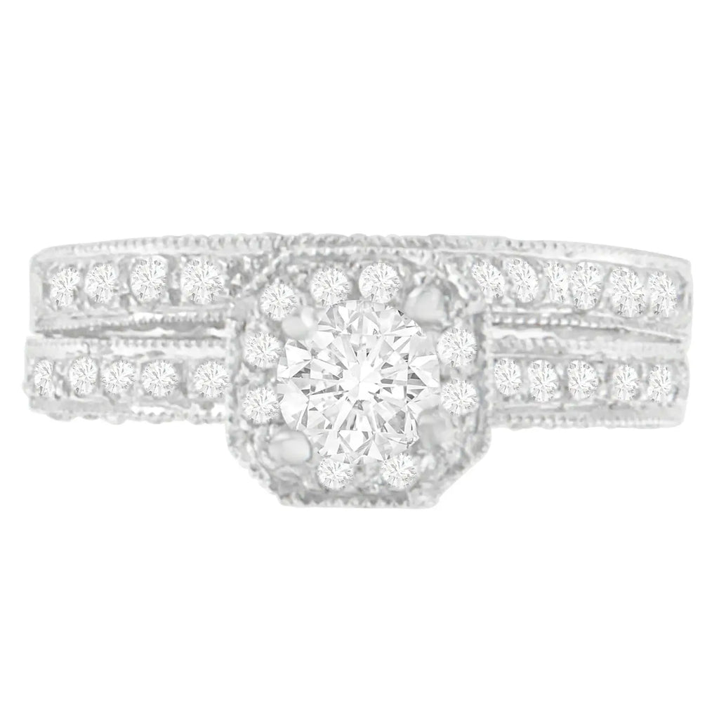 14K Gold 1.0 Carat Round Cut Diamond wedding Ring