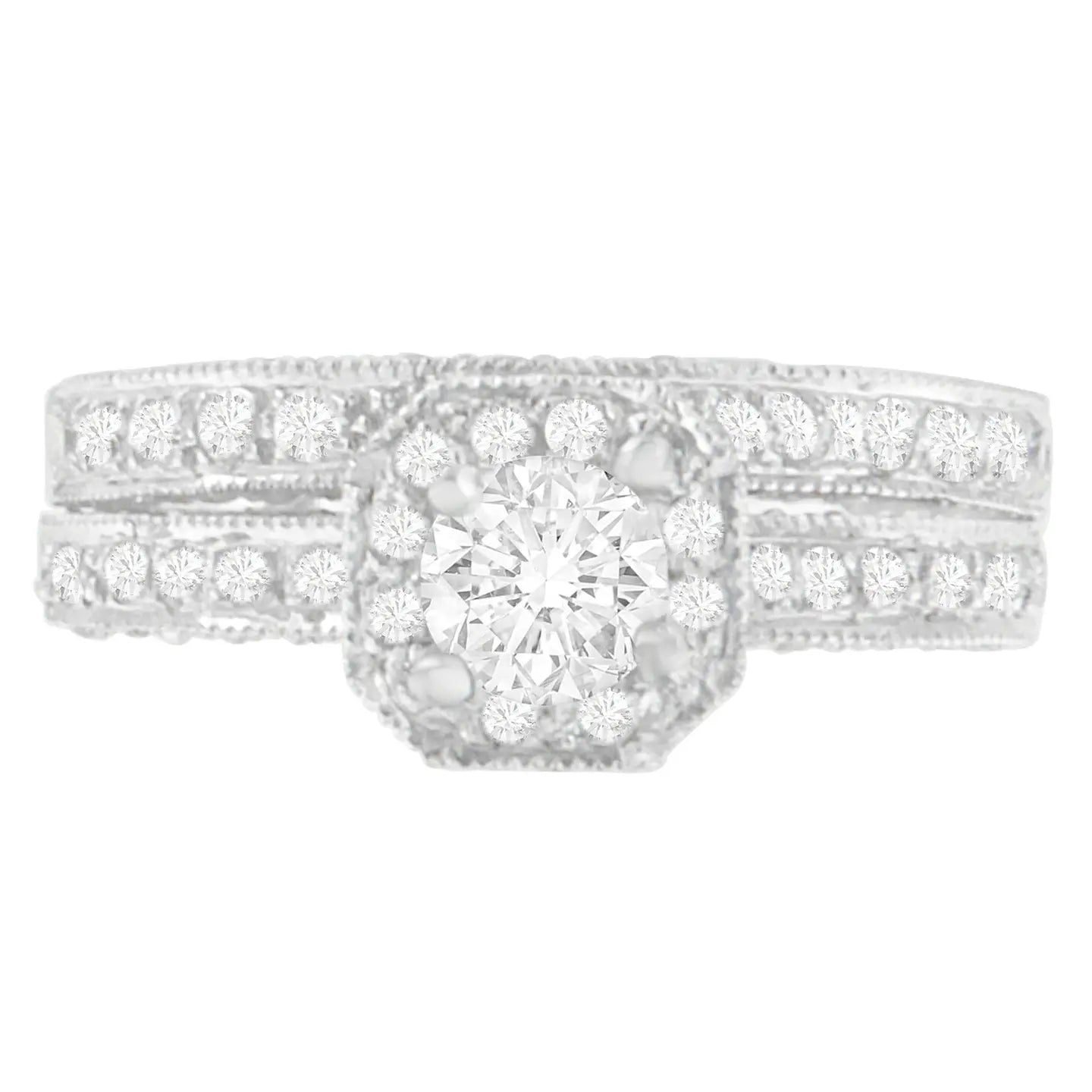 14K Gold 1.0 Carat Round Cut Diamond wedding Ring
