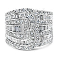 10K White Gold 2 1/2 Carat Diamond Multi-Row Bypass Wedding Ring