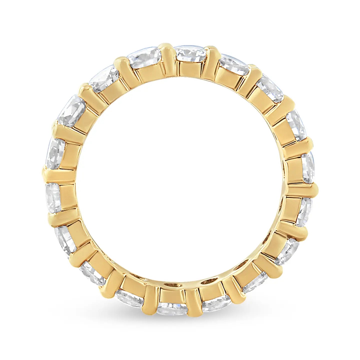 14K Yellow Gold 3.0 Carat Round Cut Diamond Eternity Band