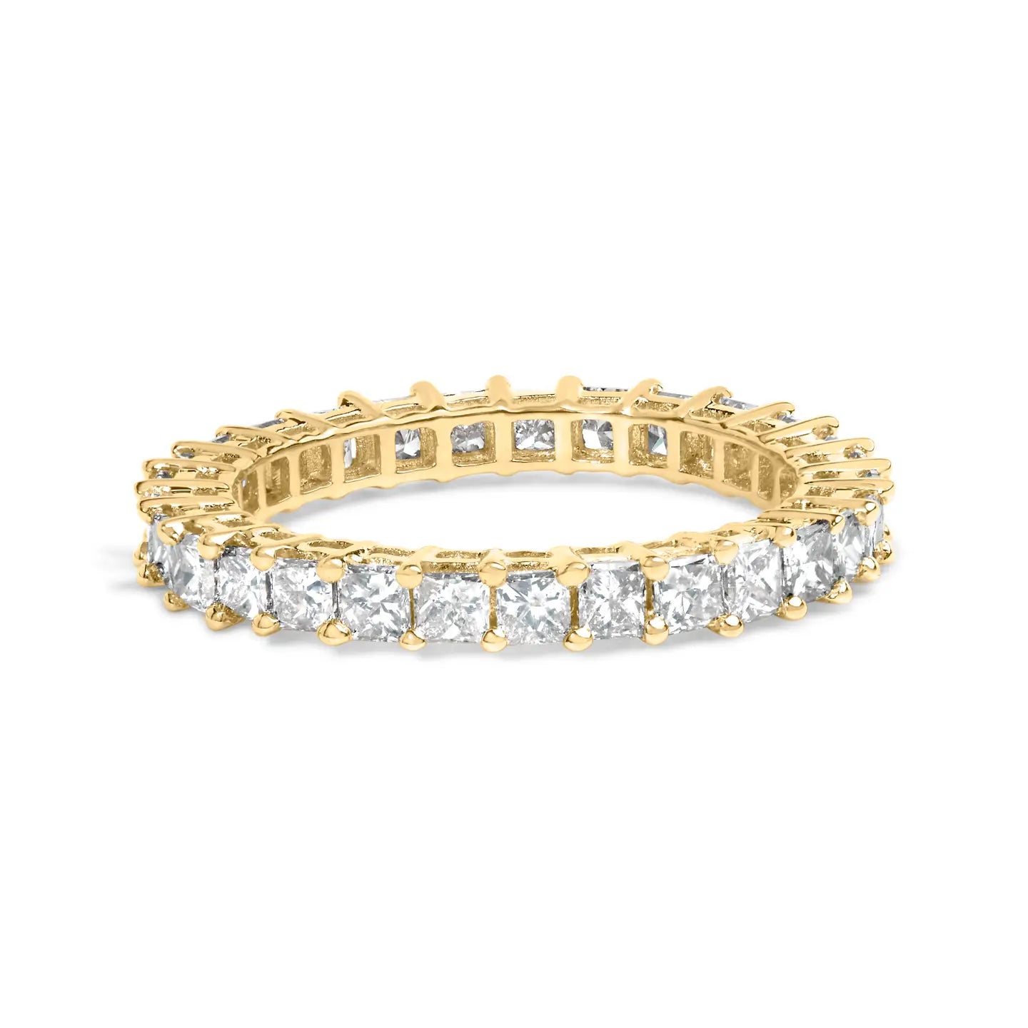 Yellow Gold 2.0 Princess Cut Diamond Eternity Band Ring