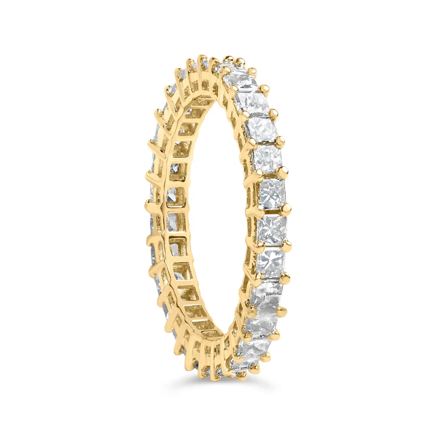 Yellow Gold 2.0 Princess Cut Diamond Eternity Band Ring